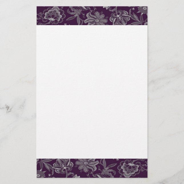 Papelería Elegante morado y gris (Anverso)