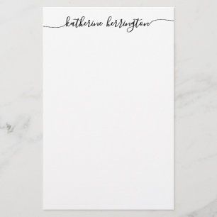 Papelería Elegante nombre de caligrafía moderna femenina con