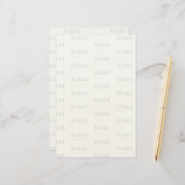 Papelería Elegante Nombre Personalizado 
