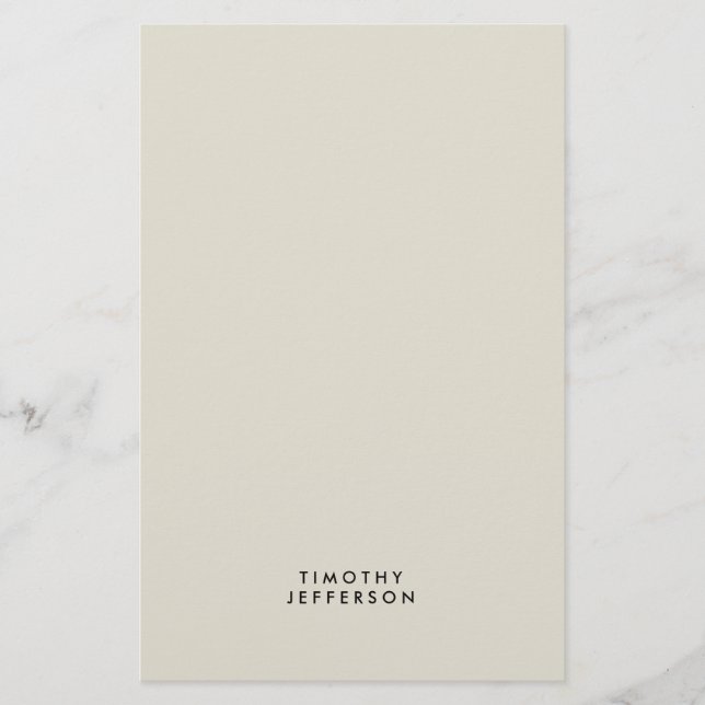 Papelería Elegante nombre propio Minimalista moderno (Anverso)