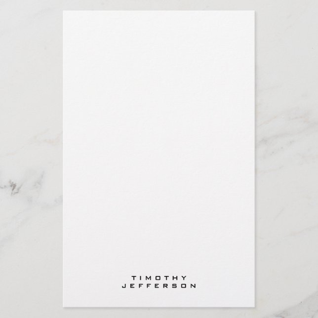 Papelería Elegante nombre propio Minimalista moderno (Anverso)