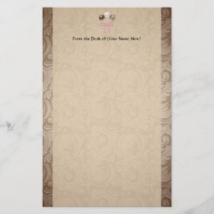 Papelería Elegante pastel de damasco de cacao
