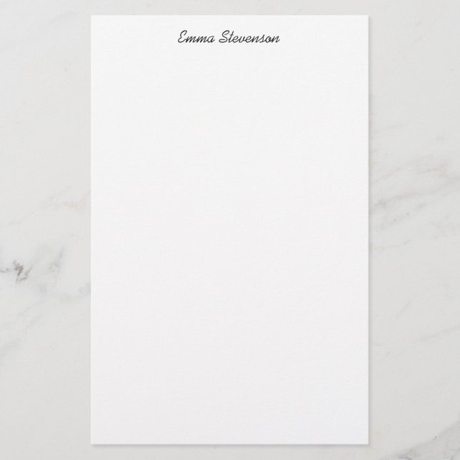 Papelería Elegante profesional de escritura a mano en blanco (Anverso)