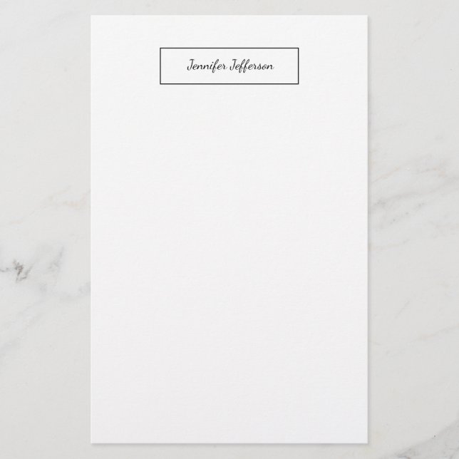 Papelería Elegante profesional moderno de escritura a mano (Anverso)