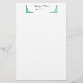 Papelería Elegante puesto profesional de borde de esquina Ve