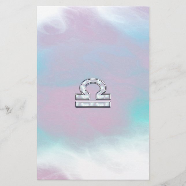 Papelería Elegante Rótulo Libra Zodiac Madre del Estilo de l (Anverso)