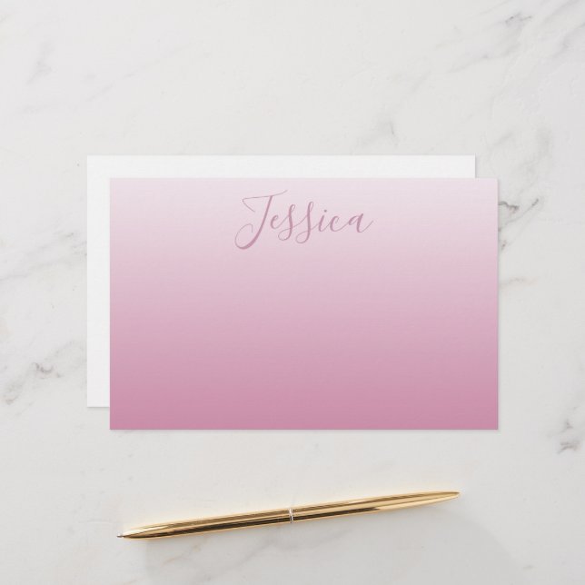 Papelería Elegante Script y rosa editable (cualquier color)  (Anverso/Reverso In Situ)