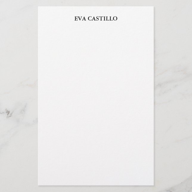 Papelería Elegante Simple Blanco Profesional Moderno de Moda (Anverso)
