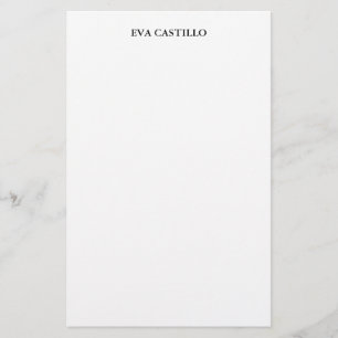 Papelería Elegante Simple Moderno Elegante Blanco Profesiona