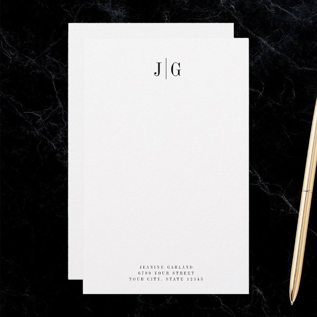 Papelería Elegante simple Monograma profesional Minimalista (Subido por el creador)