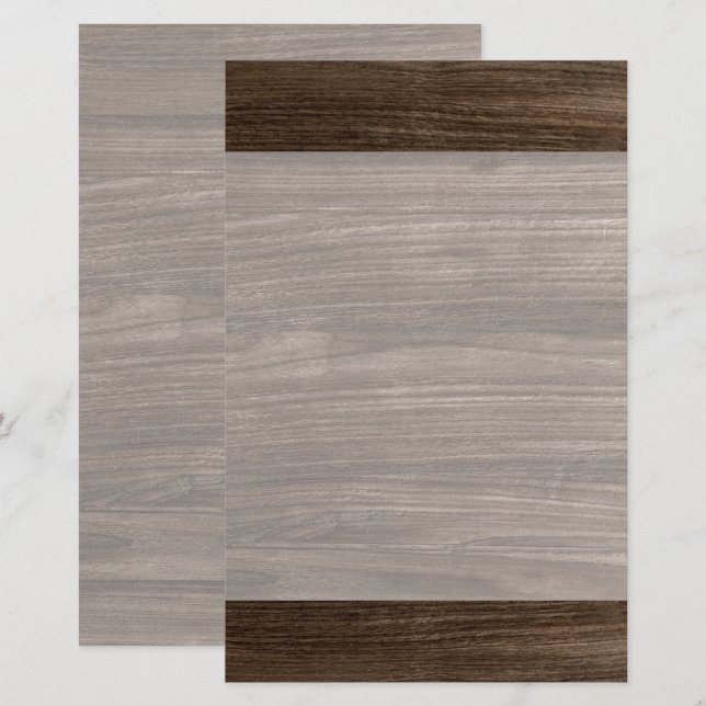 Papelería Elegante textura de madera (Anverso / Reverso)