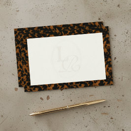 Papelería Elegante tipografía Monograma Tortoise Shell