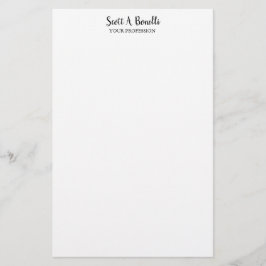 Papelería Elegante Único Sencillo Simple Blanco Especial