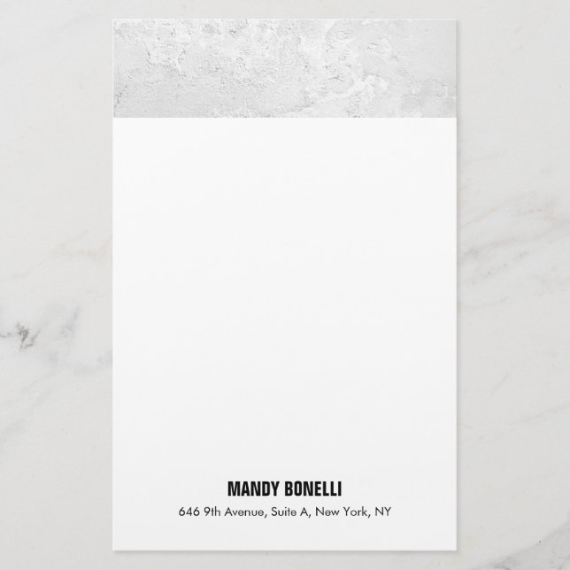 Papelería Elegante y profesional trinquete blanco gris moder (Anverso)