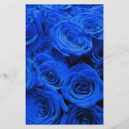 Papelería Elegantes rosas azules flores azules florales azul