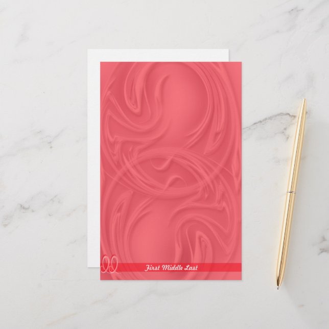 Papelería Elegantes saltos sobre el resumen rojo personaliza (Anverso/Reverso In Situ)