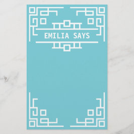 Papelería Elija su frontera geométrica retra del art déco