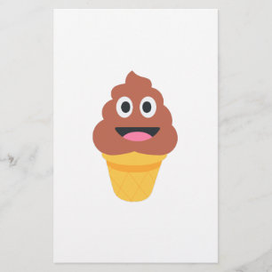 Papelería emoji de caca de helado