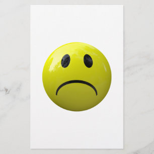 Papelería emoji de cara infeliz