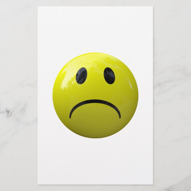 Papelería emoji de cara infeliz (Anverso)