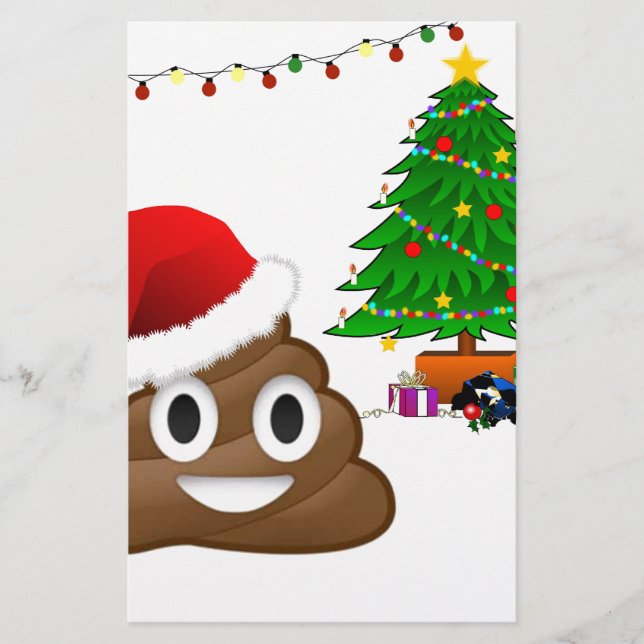 Papelería emoji de poo de navidades (Anverso)
