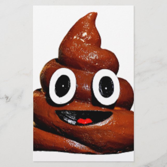 Papelería emoji de poop graciosa (Anverso)