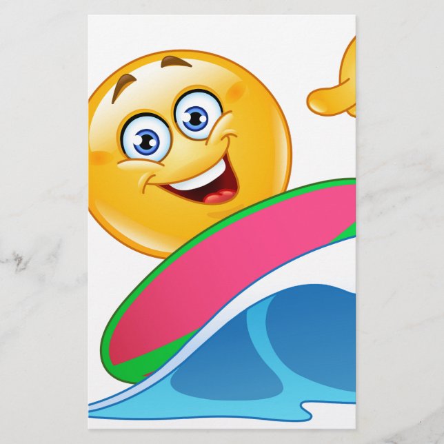 Papelería emoji de surf (Anverso)