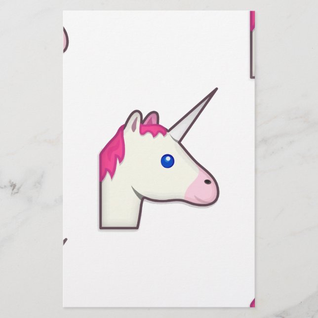 Papelería emoji de unicornio (Anverso)