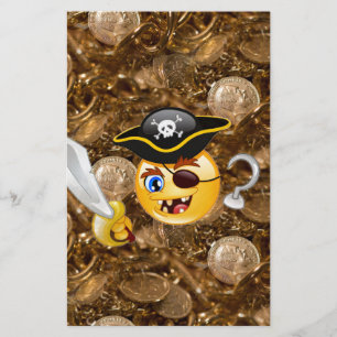 Papelería emoji pirata del tesoro