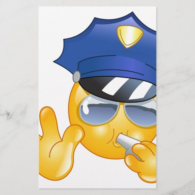 Papelería emoji policial (Anverso)
