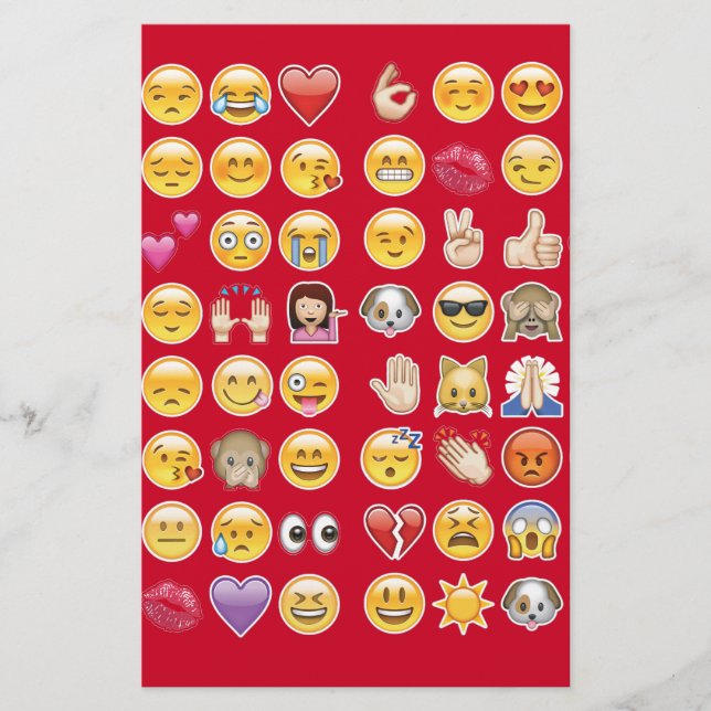 Papelería emoji roja (Anverso)