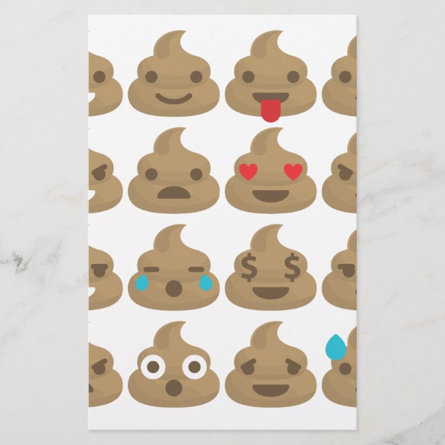 Papelería emojis de poop (Anverso)