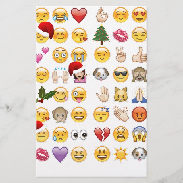 Papelería emojis navidades (Anverso)