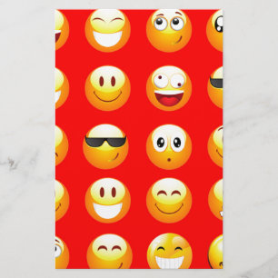 Papelería emojis rojas