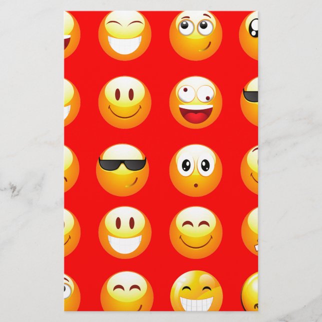 Papelería emojis rojas (Anverso)