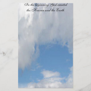 Papelería En dios del principio creado…. Nube