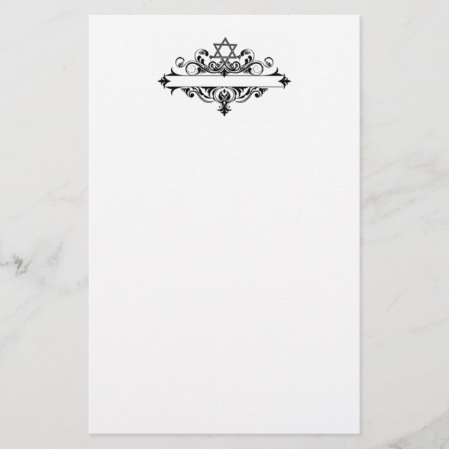 Papelería Encabezado judío vintage (Anverso)