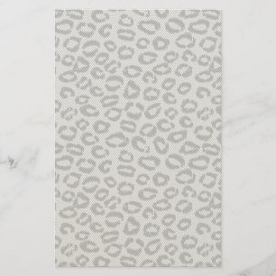 Papelería Encaje negro con estampado de leopardo en blanco