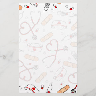 Papelería Enfermera Amor Imprimir fondo blanco