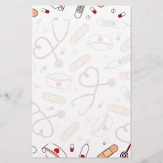 Papelería Enfermera Amor Imprimir fondo blanco