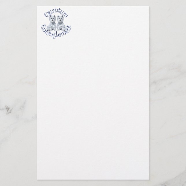 Papelería Enredo Cuántico de Westies (Anverso)