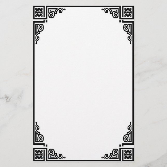 Papelería Enrejado del Victorian inmóvil (Anverso)
