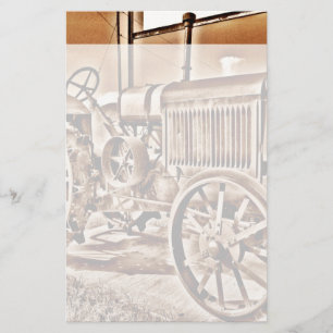 Papelería Equipo de la granja de tractores de antigüedades S