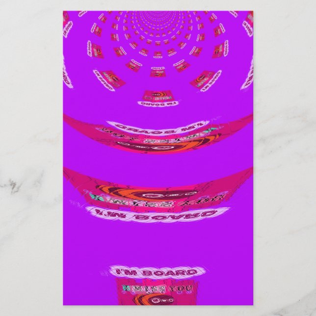 Papelería Es gracioso que te echo de menos que estoy aburrid (Anverso)