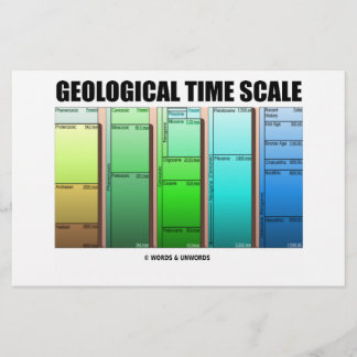 Papelería Escala de tiempo geológico (edad geológica)