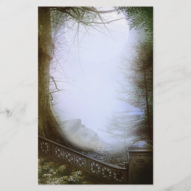 Papelería Escena boscosa encantada (Anverso)