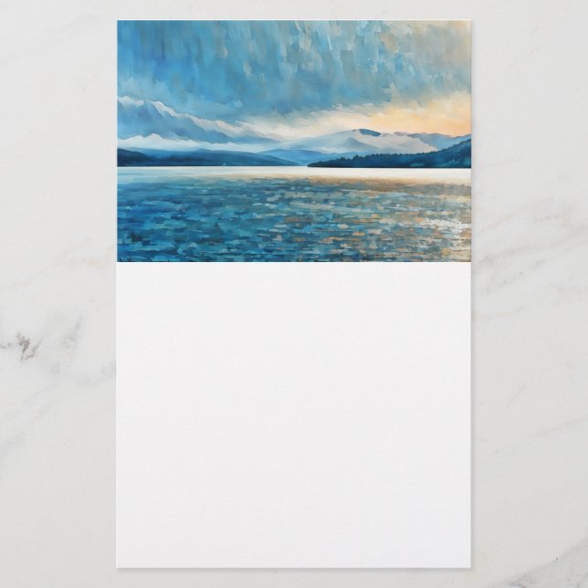 Papelería Escena de Adirondack en Stationary (Anverso)