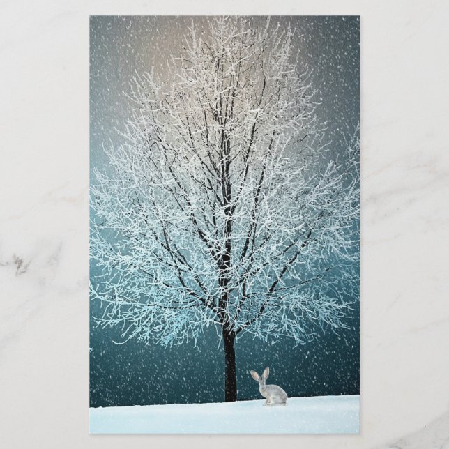 Papelería Escena de invierno (Anverso)