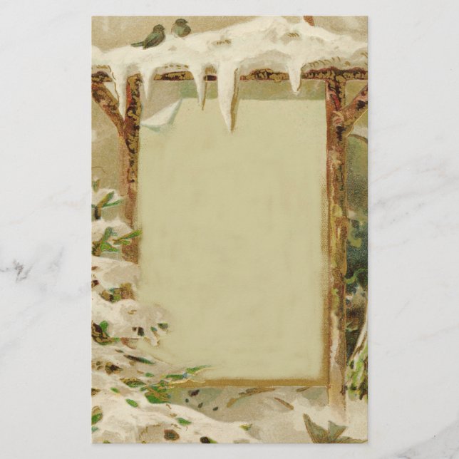 Papelería Escena de navidad vintage (Anverso)