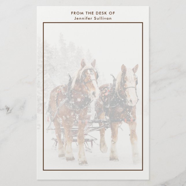 Papelería Escena de Navidades de Wintery de la selección bel (Anverso)